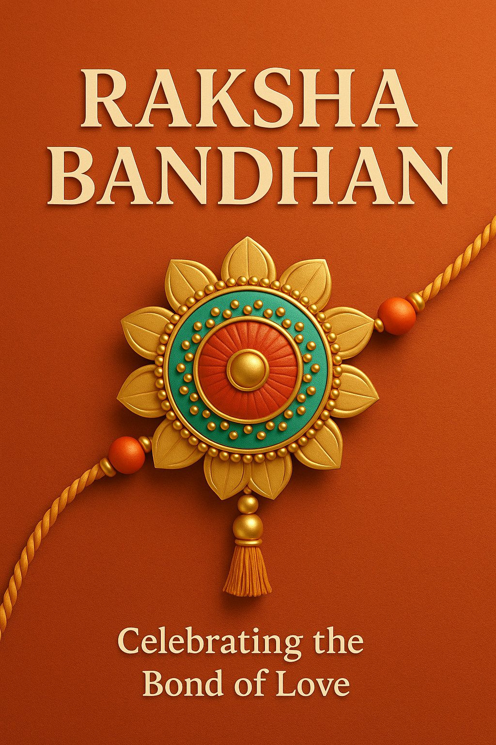 Free Raksha Bandhan 3D Poster Download-Traditional Festival Design with AI Prompt-Getfreephoto.com