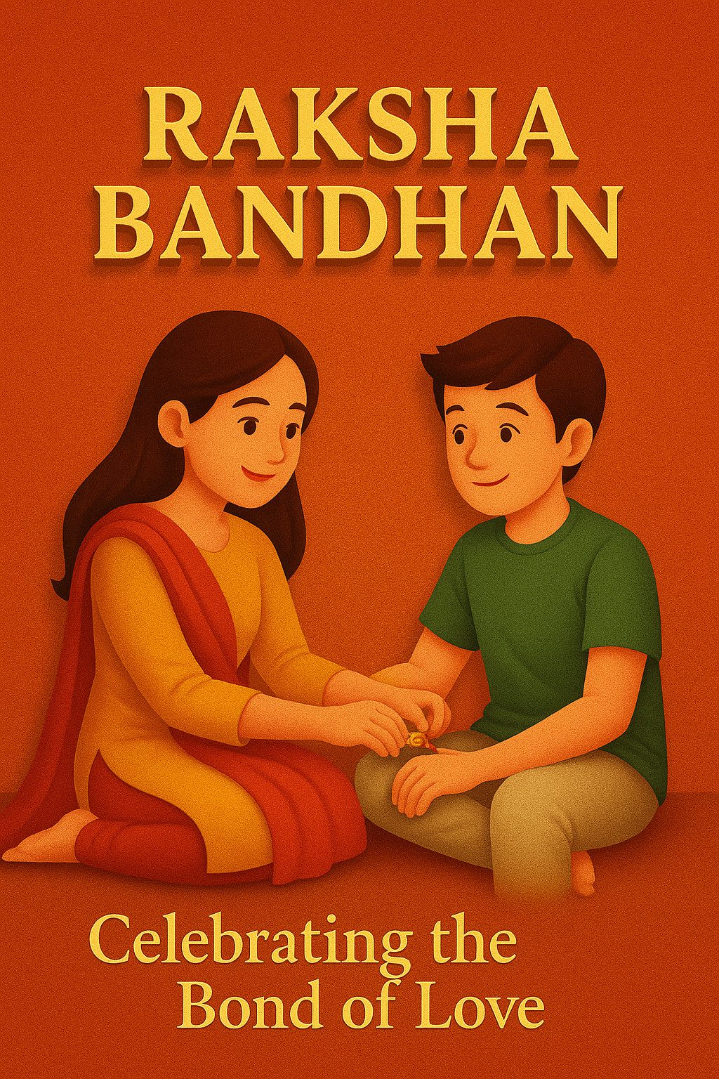 Raksha Bandhan Brother Sister Poster-Free Download-Getfreephoto.com